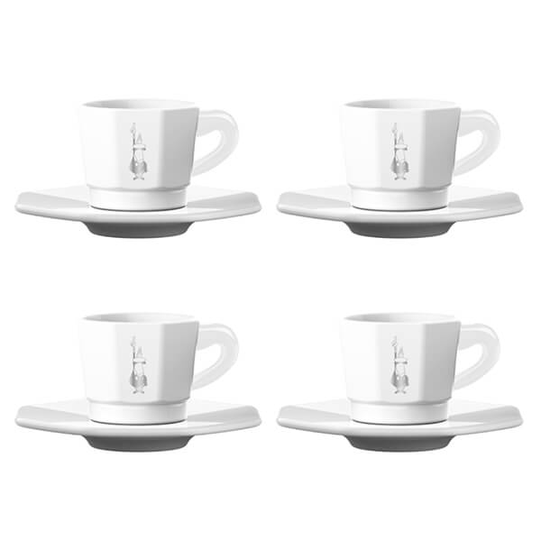 Photos - Mug / Cup Bialetti Moka Espresso Cups Set of 4 White 