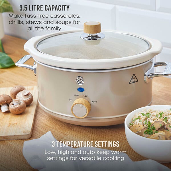 Swan 3.5 l nordic slow cooker new arrivals