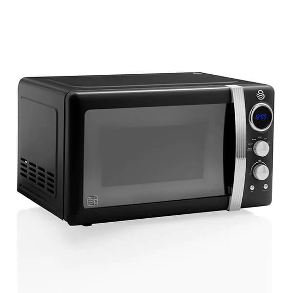 Swan Retro Black 800W Digital Microwave SM22030LBN Harts of Stur