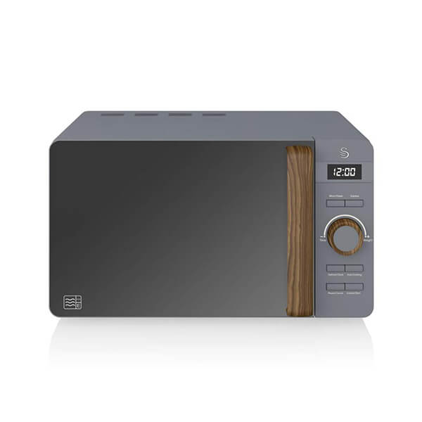 Swan Nordic Slate Grey 20 Litre 800W Digital Microwave SM22036LGRYN Harts of Stur