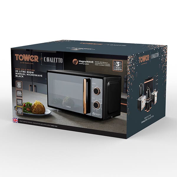 Black tower microwave clearance