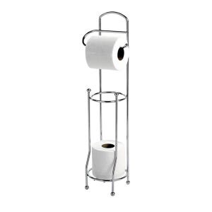 Showerdrape Wire Toilet Roll & Spare Paper Holder Combination