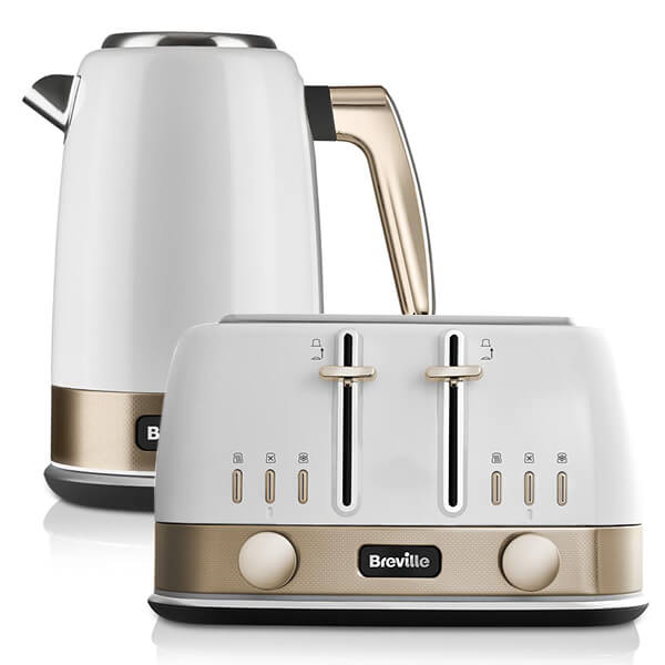 breville microwave white and rose gold