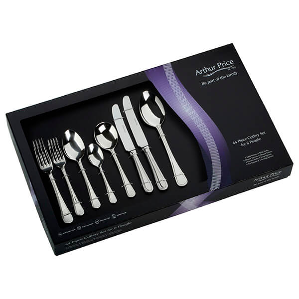 Photos - Cutlery Set Arthur Price Classic Bead 44 Piece Cutlery Gift Box Set FREE Extra Six Tea 