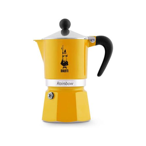 Bialetti Rainbow 3 Cup Coffee Maker Yellow