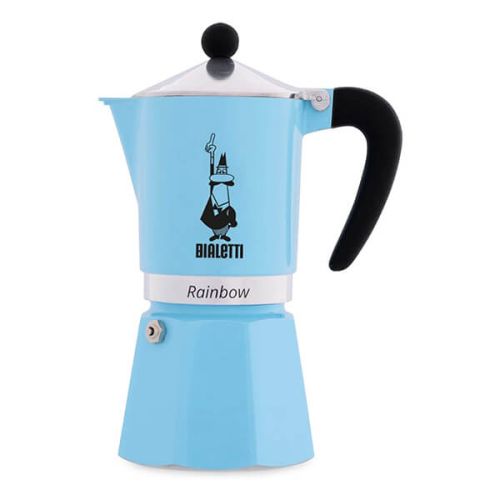Bialetti Rainbow 6 Cup Coffee Maker Light Blue