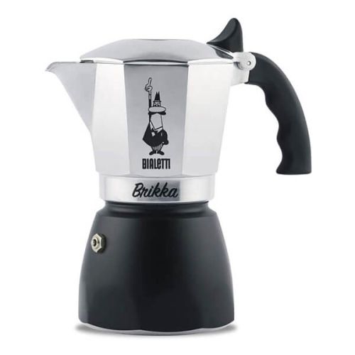 Bialetti Brikka 4 Cup Coffee Maker Black