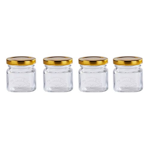 Kilner Set Of 4 Shot Jars With Lids