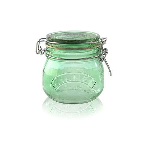 Kilner Clip Top Jar Round 0.5 Litre Green