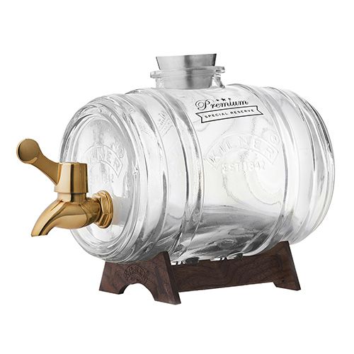 Kilner Barrel Drinks Dispenser With Brass Tap 1 Litre