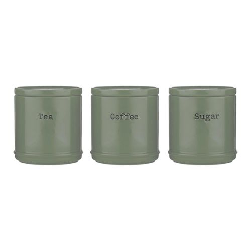 Price & Kensington Accents Sage Green Tea Coffee Sugar Canisters