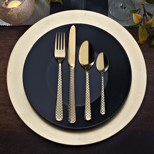 Viners High Fashion Eminence Gold 16 Piece Cutlery Set