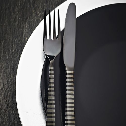 Viners High Fashion Eminence Black 16 Piece Cutlery Set