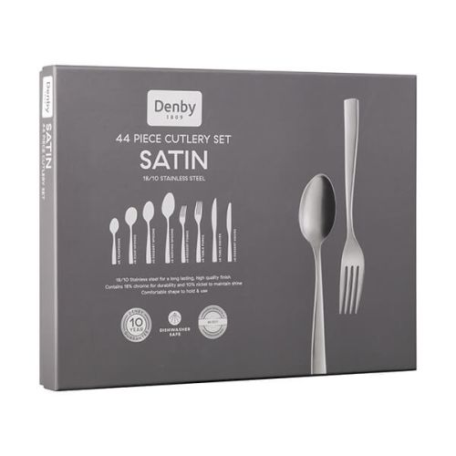 Denby Satin 44 Piece Cutlery Set