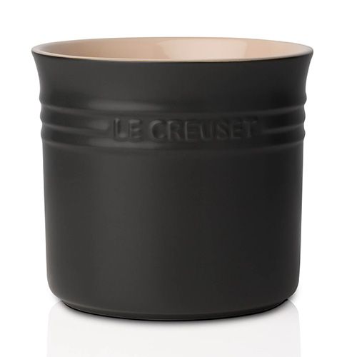 Le Creuset Black Stoneware Large Utensil Jar