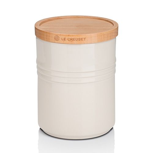 Le Creuset Almond Stoneware Medium Storage Jar