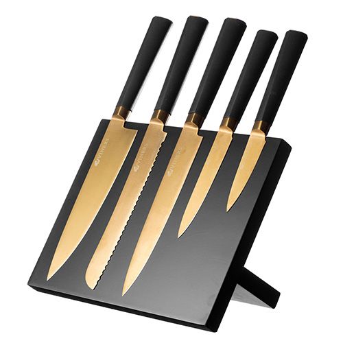 Viners Titan Gold 6 Piece Knife Block Set