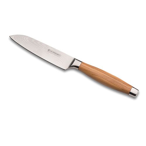 Le Creuset 13cm Santoku Knife Olive Wood Handle