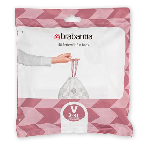 Brabantia PerfectFit Bags V 2-3 Litre Pack of 40 Bags