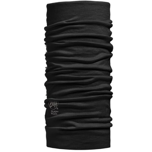 Buff Lightweight Merino Wool Solid Black Neckwear