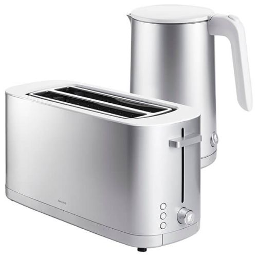 Zwilling Enfinigy 1.5L Kettle Plastic & 2 Long Slot Toaster Silver