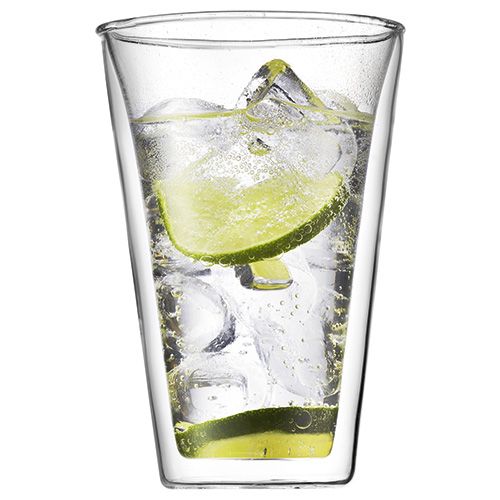 Bodum Canteen Glass Double Wall Cup 0.4L / 13.5oz Set Of 2
