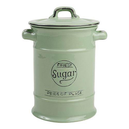 T&G Pride Of Place Sugar Jar Old Green