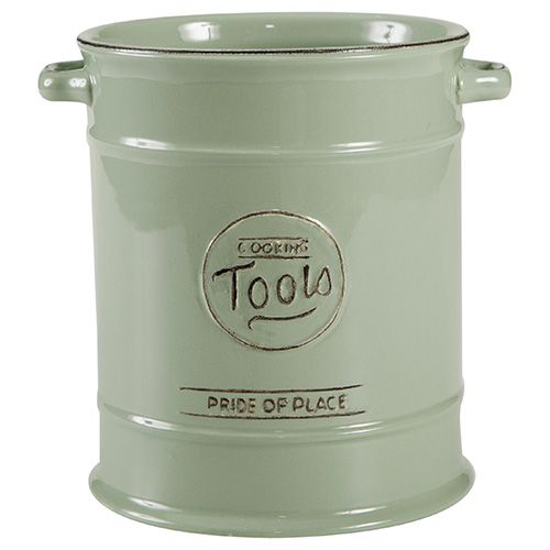 T&G Pride Of Place Large Cooking Tools Jar Old Green