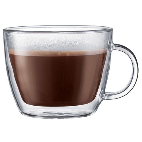 Bodum Bistro Double Wall Glass Cafe Latte Cup Set Of 2