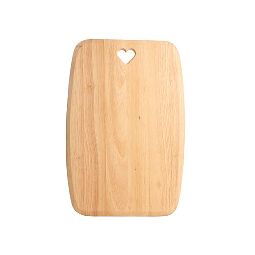 T&G Colonial Home Extra Large Rectangular Chopping Board With Heart Cut Out In Hevea