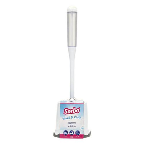 Sorbo Quick & Easy Toilet Brush Set - White