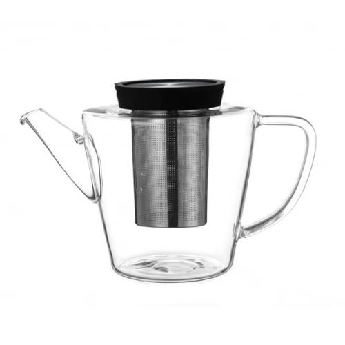 VIVA Scandinavia Infusion Black Glass Teapot 1L
