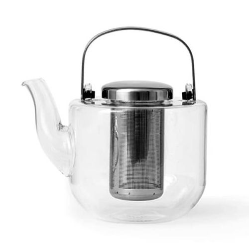 VIVA Scandinavia Bjorn Silver Glass Teapot 650ml