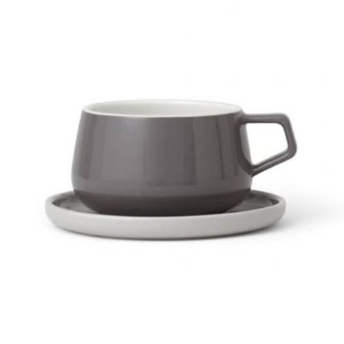 VIVA Scandinavia Ella Grey Tea Mug & Saucer 250ml