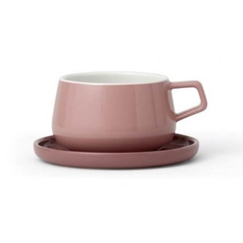 VIVA Scandinavia Ella Pink Tea Mug & Saucer 250ml