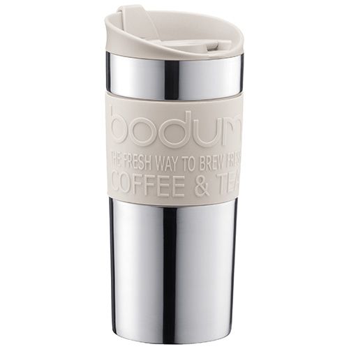 Bodum Travel Mug Stainless Steel Off White