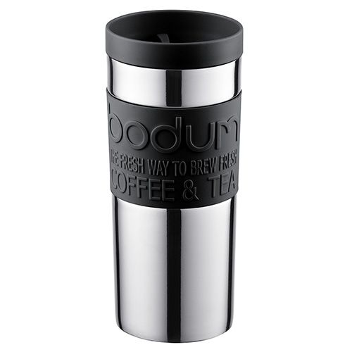 Bodum Travel Mug Stainless Steel Twist Lid Black