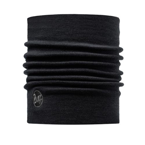 Buff Heavyweight Merino Wool Solid Black Neckwear