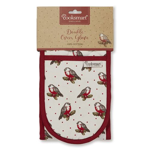 Cooksmart Red Red Robin Double Oven Glove