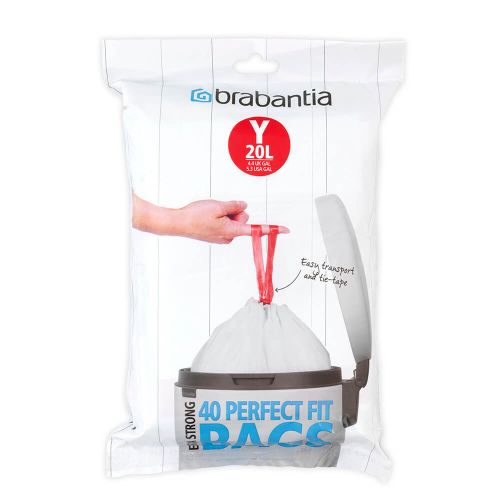 Brabantia Perfectfit Bags Size Y 20 Litre 40 Bag Dispenser Pack