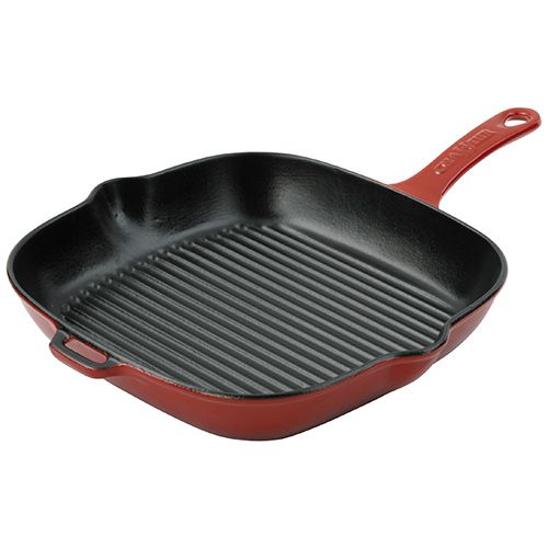 Chasseur Cast Iron Chilli Red Square Grill Pan