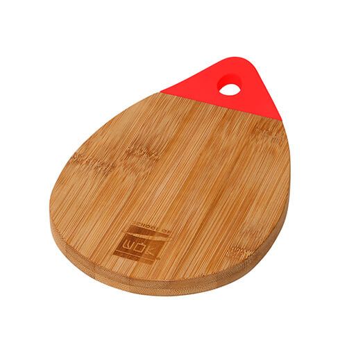 School of Wok Bamboo Chopping Board With Silicone Handle, Small