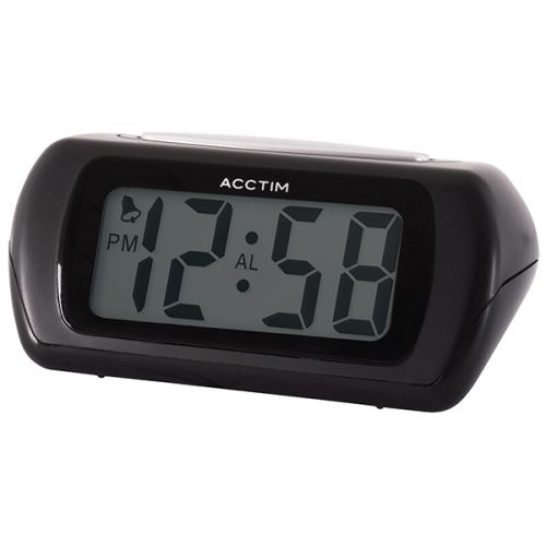 Acctim Auric Alarm Clock Black 12343, Small Alarm Clocks