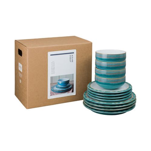 Denby Azure Coast 12 Piece Tableware Set