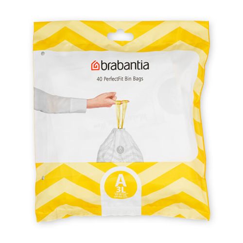 Brabantia PerfectFit Bags A 3 litre Dispenser Pack of 40 bags