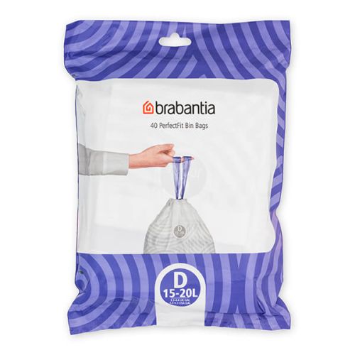 Brabantia PerfectFit Bags D 15-20 litre Dispenser Pack of 40 bags