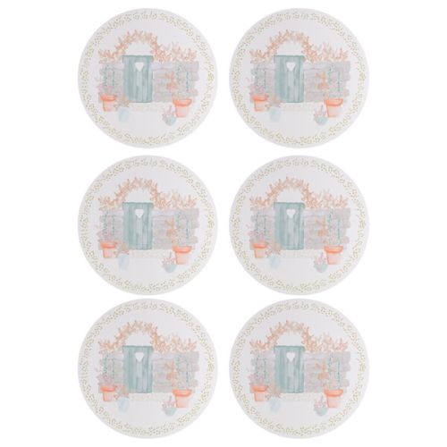 Denby Set Of 6 Walled Garden Round Placemats