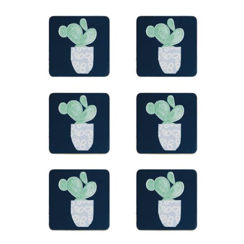 Denby Set Of 6 Cacti Coasters