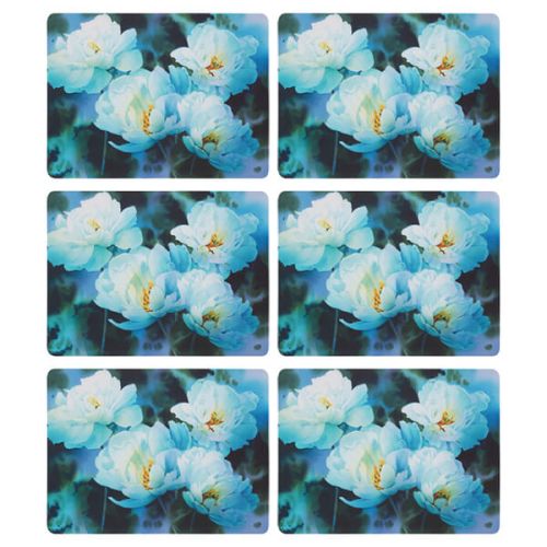Denby Set Of 6 Blue Floral Placemats