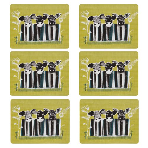Denby Set Of 6 Cow Placemats